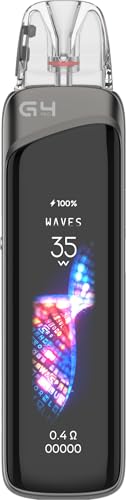 Uwell Caliburn G4 PRO Iron Gray E-Zigarette/Vape mit OLED 1800mAh Akku bis zu 35 W Modernes Pod Kit für Einsteiger & Profis USB-C Schnellladung Airflow 2ml Tank für MTL & RDL