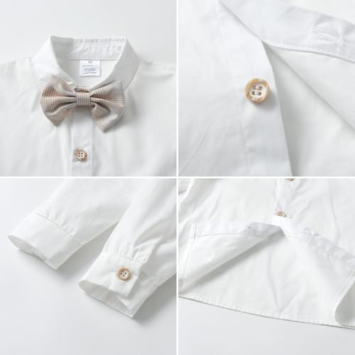 Image of Mud Kingdom Boys Suits for Weddings White Shirts, Vests and Pants Clothes Sets