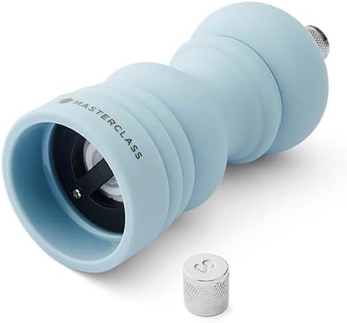 MasterClass Blue Salt/Pepper Mill, Interchangeable Cap, 12cm Ceramic