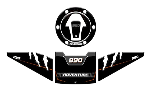 Kit adhésifs 3D KTM 890 Adventure protection résine pour réservoir et protections latérales noir v2
