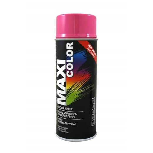 Maxi Color NEW QUALITY Sprühlack Lackspray Glanz 400ml Universelle spray Nitro-zellulose Farbe Sprühlack schnell trocknender Sprühfarbe (RAL 4003 erikaviolett pink glänzend)
