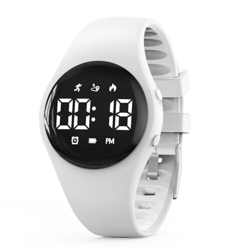 synwoo Rel&oacute;gio digital infantil com contador de passos, &agrave; prova d'&aacute;gua, com ped&ocirc;metro, display...