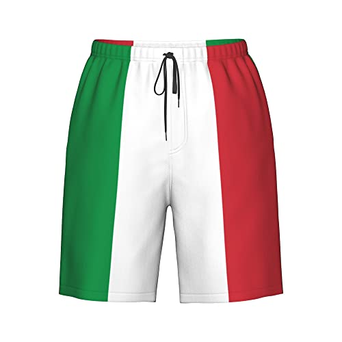CUTEDWARF Italian Flag Men's Swim Trunks Beach Swimwear Beach Shorts Summer Board Shorts