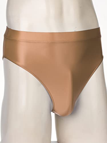 Lejafay Men's Oil Shiny Briefs Panties Sexy Low Rise Stretchy Bikini Thong Underwear Swim Trunks4