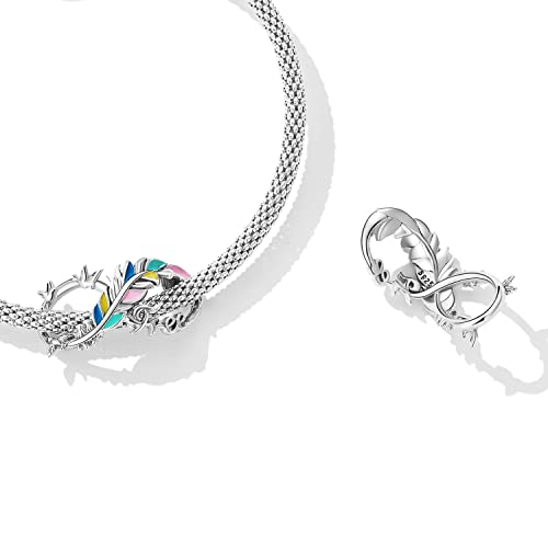 Charm de plata 925 infinito libre de níquel que no se oscurece compatible con Pandora 4