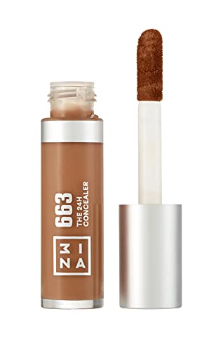 3INA MAKEUP - Vegan - The 24h Concealer 663 - Braun - Alle Hauttypen - Langanhaltend Formel - Flüssiger Concealer dunkle Augenringe Hautunreinheiten - Weicher Applikator - Cruelty Free Cover