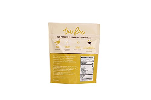 Tru Fru Dark Chocolate Dipped Freeze-Dried Real Bananas (4.5 oz), 6-Pack Case