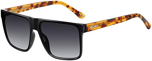 H HELMUT JUST Sonnenbrille Herren Eckig Schwarz Nylon Linse