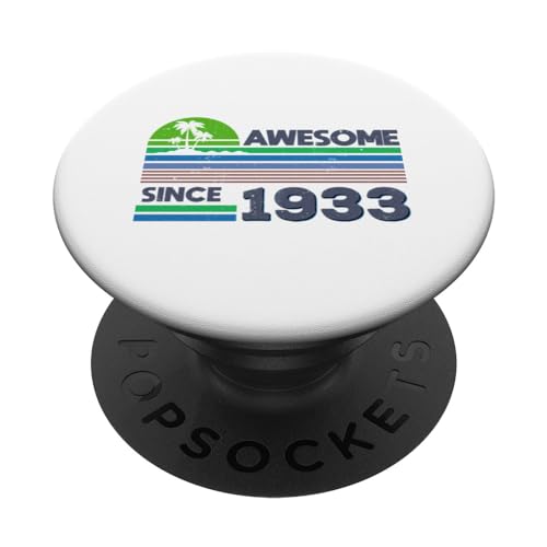 91 cumpleaños Hombres Mujeres Impresionante Desde 1933 PopSockets PopGrip Intercambiable