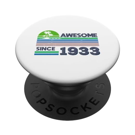 91 cumpleaños Hombres Mujeres Impresionante Desde 1933 PopSockets PopGrip Intercambiable