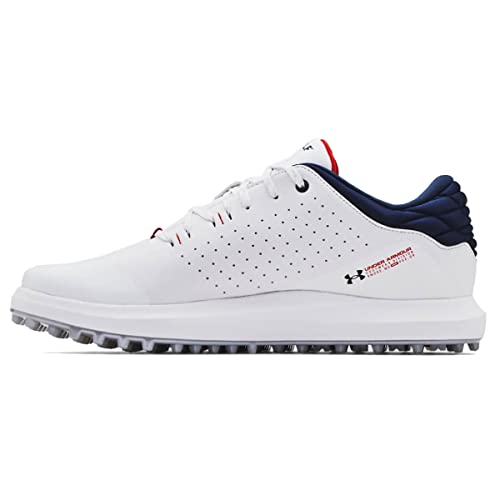 Under Armour Men's Draw Sport, White (102)/Academy Blue, 8 Wide US 6枚目
