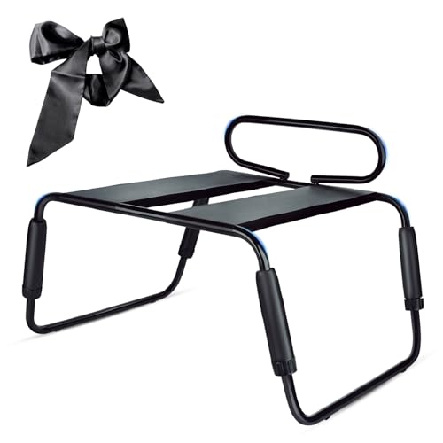 Sex Möbel Sex Stuhl Paare mit Griffe + SM Augenbinde,Einstellbar Vielseitig Bounce Love Chair für Sexual Positions Assistance,Sex Sitz Belastbar Bis 150kg,Sexspielzeug für Paare Extrem Sex Spiele