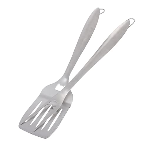 Set de 2 piezas para barbacoa de acero inoxidable con espátula y tenedor miniatura 1