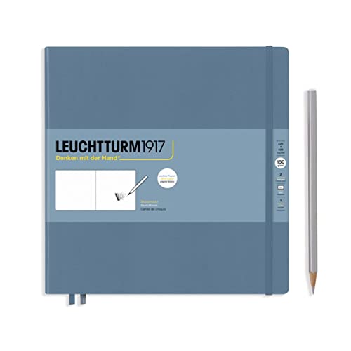 Leuchtturm1917 - Square Hardcover Sketchbook (Stone Blue) - 112 Pages of 150g/m² Paper