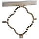 MESA ENTRADA METAL PLATEADO C/CRISTAL ESPEJO SEMICIRCULAR 60X30,5X75CM, MAT: HIERRO