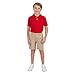French Toast Boys' Short Sleeve Pique Polo Shirt (Standard & Husky), Red, 14-16