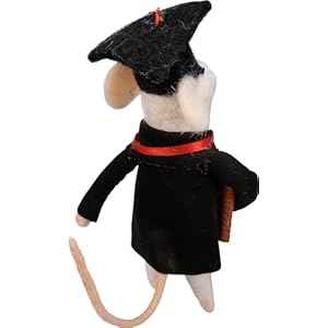 Primitives by kathy critter graduate mouse  urban country home decor