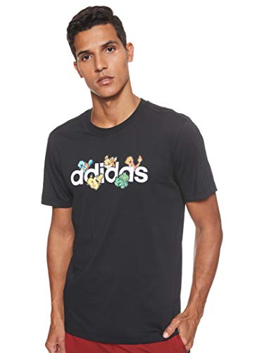 Adidas Men's Plain Regular fit T-Shirt (FM6027_Black/White S)