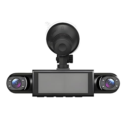 Dash Cam - Dash Cam anteriore e posteriore a 4 monitor 1080p con scheda da 32 G immagine di retromarcia per angolo cieco sinistro e destro sicurezza di guida notturna