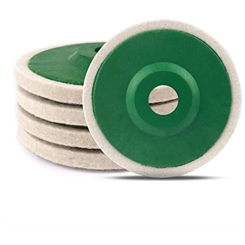 ATOPLEE 5 Stück 125 mm Wolle Polierscheibe Polierscheibe Pad für Winkelschleifer Drehwerkzeug Schleifmittel Cover