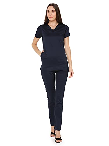 Image of Associated Uniforms Womens Cotton Slim Fit Scrub Suit with Lycra /Spandex /Stretch feel (LYCO)