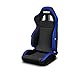 Sparco Sportsitz R100 MY22 Schwarz/Blau (Verstellbar), Black