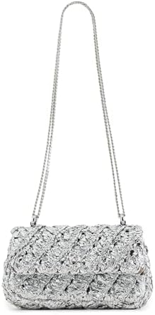 Tory Burch Women's Kira Woven Mini Flap Bag