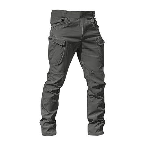 OIOLOYJM Military Cargo Pants for Men Hiking Relaxed Fit Work Waterproof Stretch Tactical Lightweight Outdoor Travel Pant