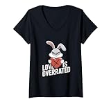Photo Gallery donna grumpy bunny love is overrated dolce adorabile divertente coniglio maglietta con collo a v Photo Gallery donna grumpy bunny love is overrated dolce adorabile divertente coniglio maglietta con collo a v