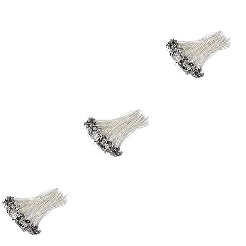 HOMSFOU 3sets Bulk Candle Cotton No Smoke No Bad Smell Ideal for DIY Craft 100pcs*3