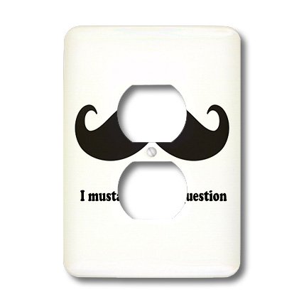 2 Prise Multicolore plaque décorative murale interrupteur design moustache 3dRose LSP_107316_6