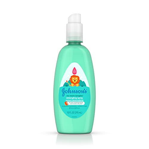 Johnson's No More Tangles Toddler & Kids Detangling Spray to Unlock Knots in Hair, Hypoallergenic & Paraben-Free, No More Tears Tear-Free Formula For Wet or Dry Hair, 10 fl. oz(Pack of 3)