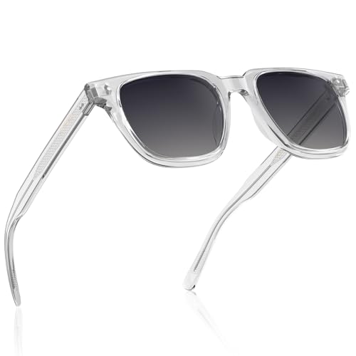 Image of AVAWAY Polarized Sunglasses for Men UV Protection, Square Acetate Frame Outdoor Driving Sun Glasses