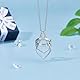 Hobbspring Ring-Halter Halskette Platin Geometrische Charm Halskette Vintage Doppelter Tropfen Anhänger Edelstahl Hochzeits Halsketten Für Frauen Und Damen Mit Geschenkbox