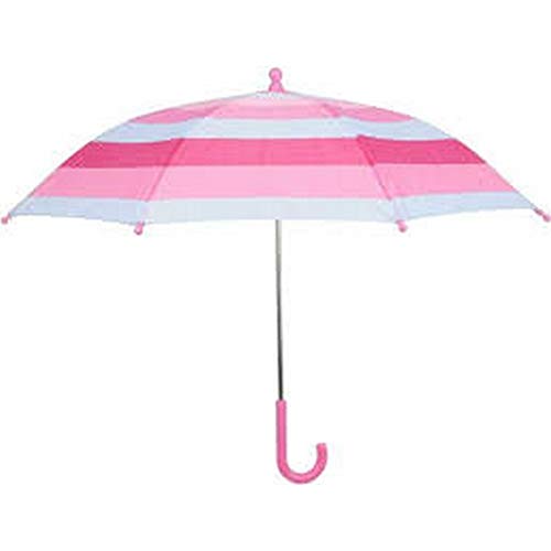 Paraguas rayas rosa niños ideal para ir al colegio en días de lluvia