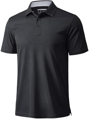 MAGCOMSEN Poloshirt Herren Kurzarm Shirt Sommer Golf Polo Atmungsaktiv Funktionsshirt Schnelltrocknend Polohemd Outdoor