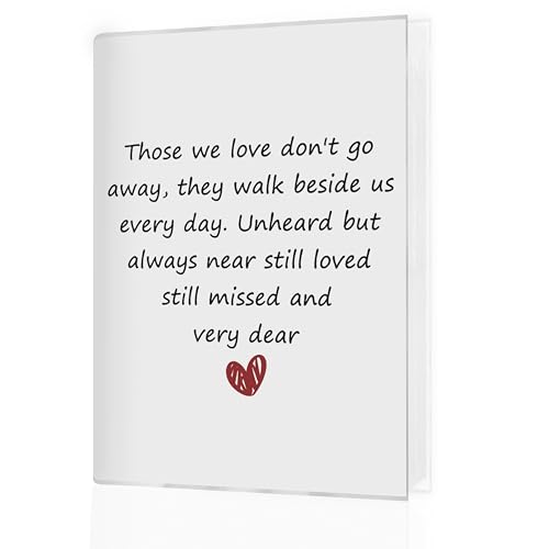 KJULYW Memorial Gifts Photo Album 4x6, Sympathy Gifts for Loss of Loved One Mother Father Grandpa Grandma, Those We Love Don't Go Away Small Memory Photo Album Book for 18 Pockets Hold 36 Pictures