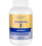 NATURAGEL Vitamina E con Omega 3 | 200 Cápsulas Softgels de 700mg | Suplemento Antioxidante de Or...