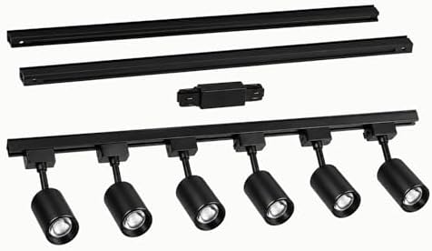 Kit Trilho Eletrificado 2m Preto + 6 Spots LED 7W 6000K Luz Fria ...