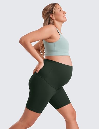 Image of CRZ YOGA Maternity Biker Shorts 6 inch | Butterluxe, Extremely Soft, Gentle Compression, Yoga, Super High Rise, U-shaped Belly, Pregnancy and Postpartum