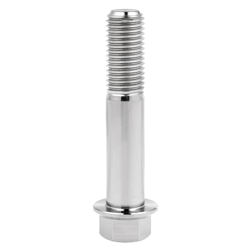 Image of Titanium Bolt M12 30 35 40 45 50 55 60 65 70 75 80 85 90mm Hex Small Flange Head for Motorcycle Car Modification Pack of 4 (M12x60mm Pitch 1.5, Silver)
