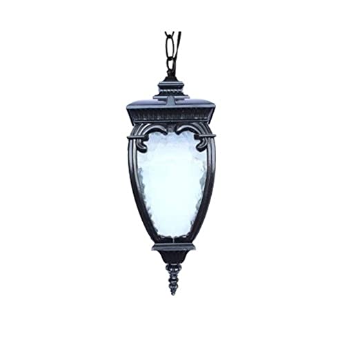 Lustre rétro européen en verre givré blanc, plafonnier haut de gamme étanche IP55