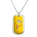 GRAPHICS & MORE Sesame Street Big Bird Face Military Dog Tag Pendant Necklace with Chain