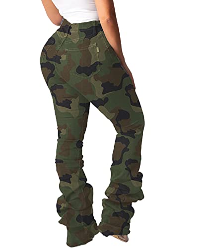 ECDAHICC Women's Classic Stacked Denim Pants High Waist Skinny Stretch Jeans Long Trouser with Pockets2