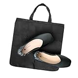 [ｅｎｅｔａｎＰｏ＼エネタンポ] 携帯スリッパ レディース メンズ おしゃれ 22.5～27.5cm 室内履き 滑りにくい 収納バッグ付き 折らない スリッパ ルームシューズ オフィス 学校行事 授業参観 入学式 卒業式 旅行 (ブラック,LLサイズ)