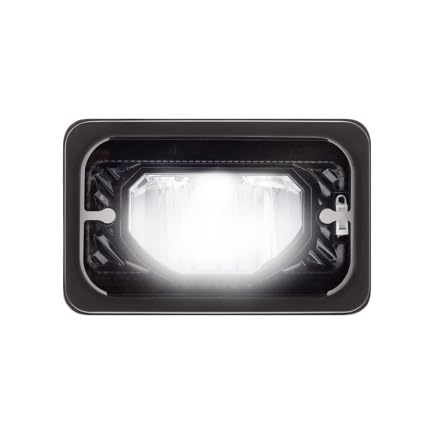 United Pacific 34133 Headlight, RH/LH, LED, Heated, 4 x 6, Rectangle, Black Housing, Low Beam, with Black Reflector