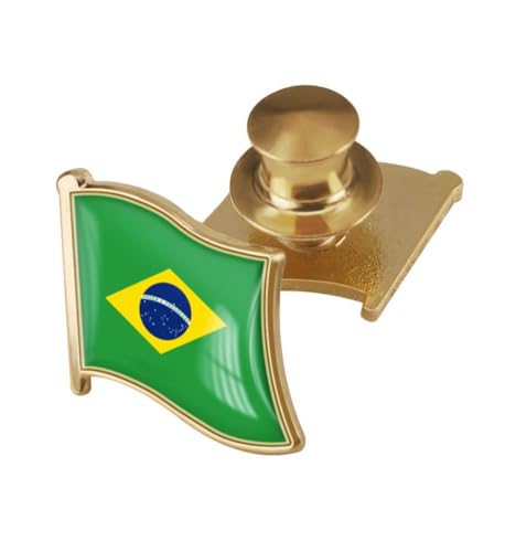 Image of vmcoatdu Country Flag Backs Locking Pin Keepers Locking Clasp Pin Badge International Travel Brooch Metal Alloy Souvenir Pin 0.75x0.7 Inch Small Pin
