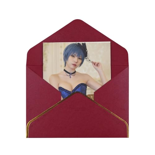 メッセージカード えなこ グリーティングカード 人気 シンプル 挨拶状 年賀状 感謝カード 金箔押し 封筒付き 多機能 レター用品 友達 家族 記念日 新年 お正月 お誕生日 贈り物 おしゃれ プレゼント