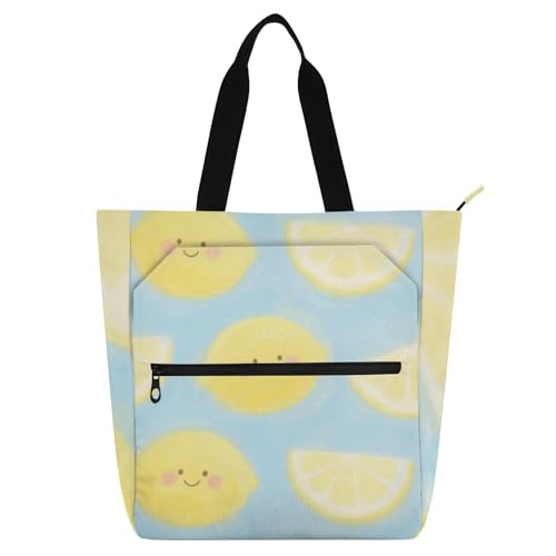 Bolsa de lecciones de piano espaciosa y ligera con divertido diseño de limón