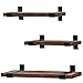 Lavievert Schwebende Regale Wandmontiert, Rustikale Holz Wandregale für Schlafzimmer, Wohnzimmer, Bad, Küche, Büro - 3er Set for Bedroom, Living Room, Bathroom, Kitchen, Office